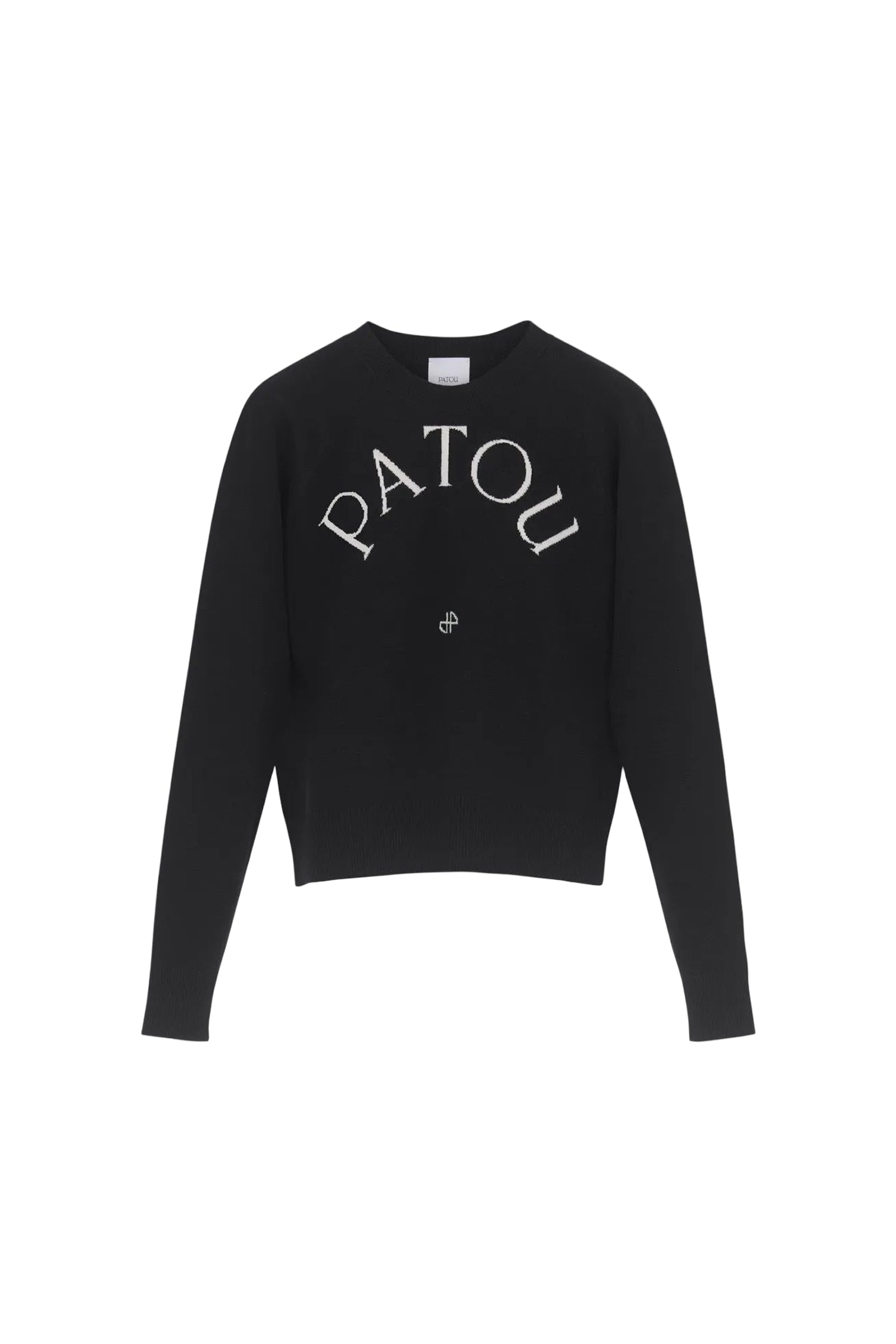 Pull à col rond Patou en laine - Noir