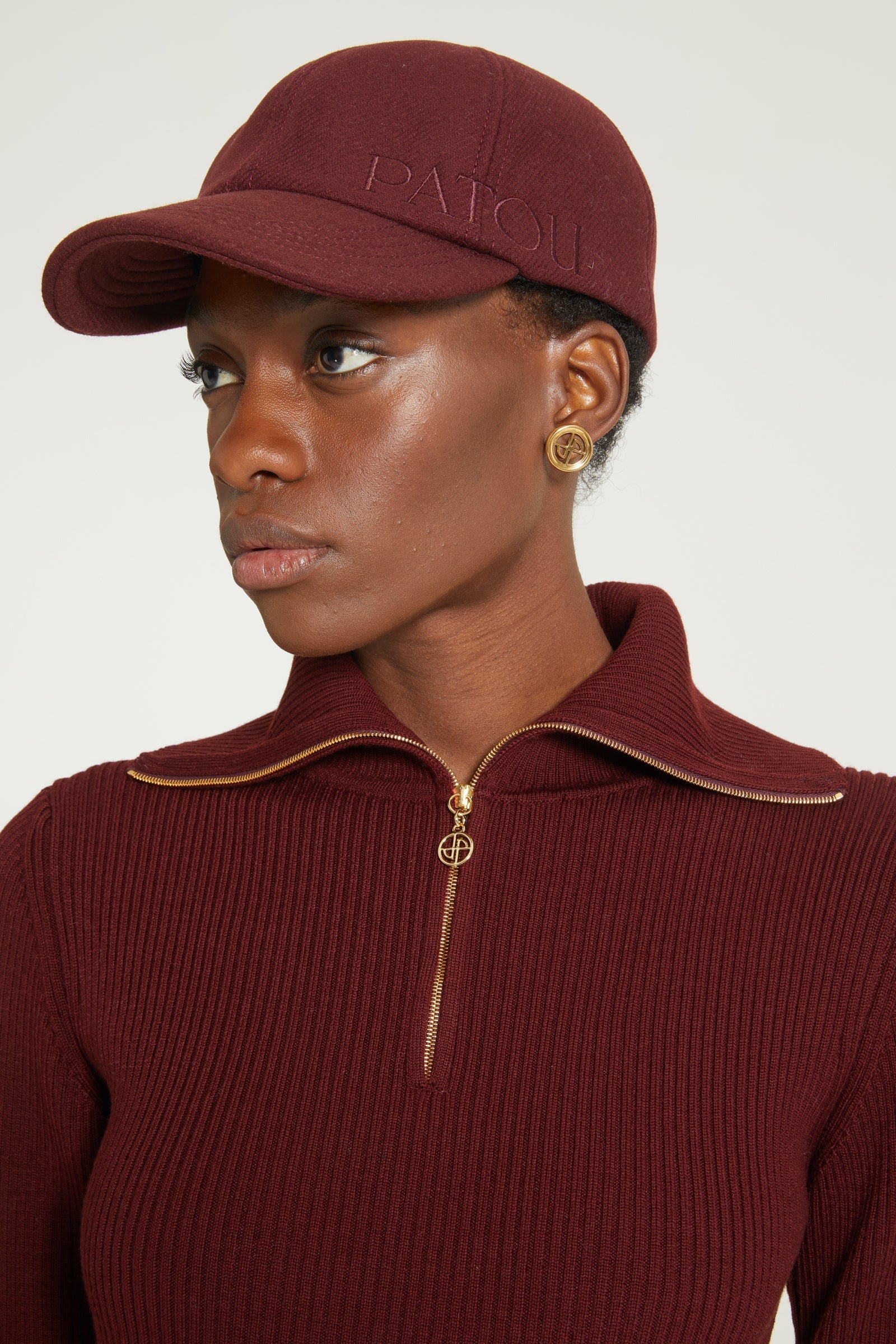 Robe courte en laine côtelée éco-responsable - Rouge Rubis
