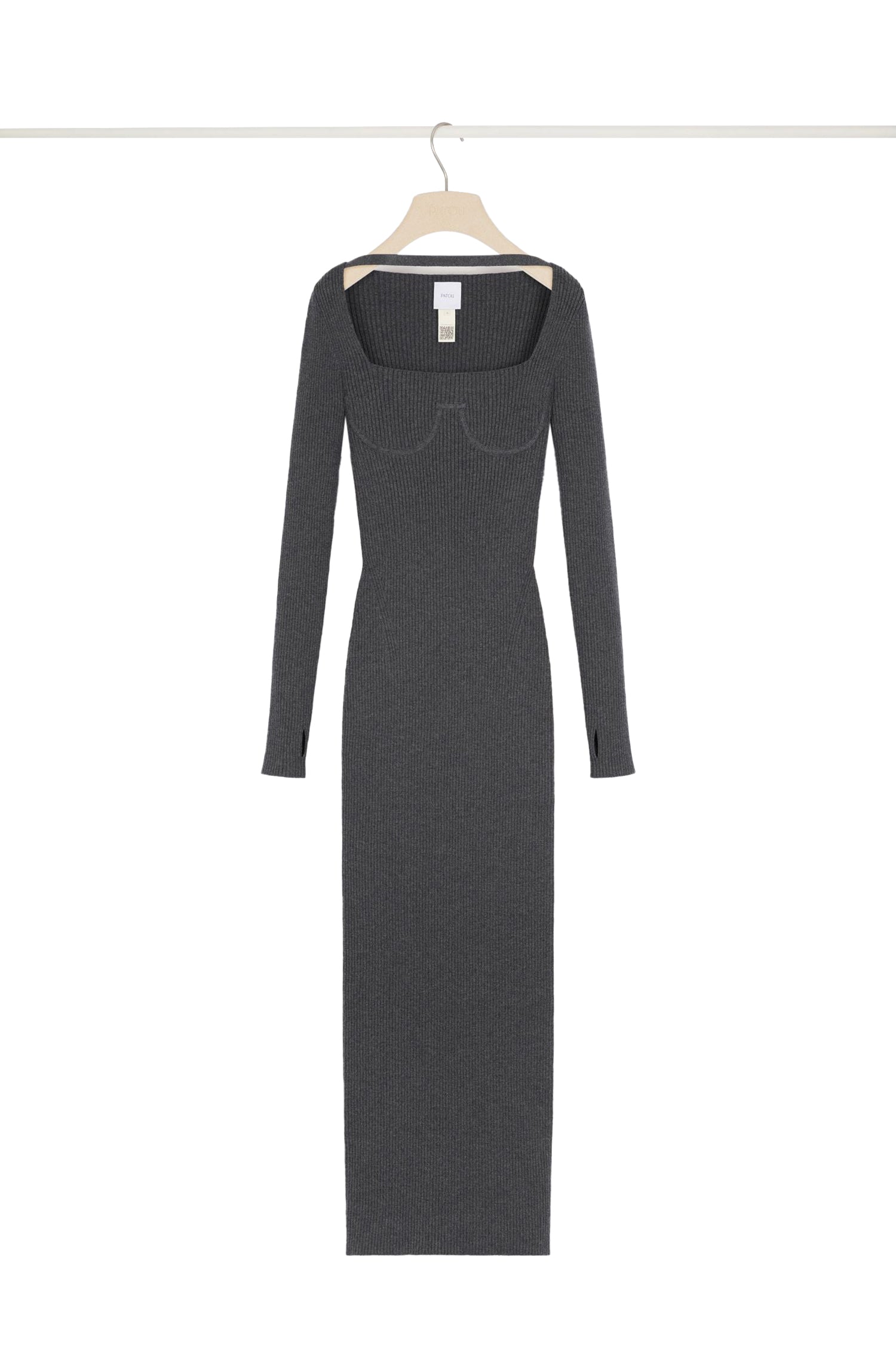 Robe corset côtelée en laine mélangée éco-responsable