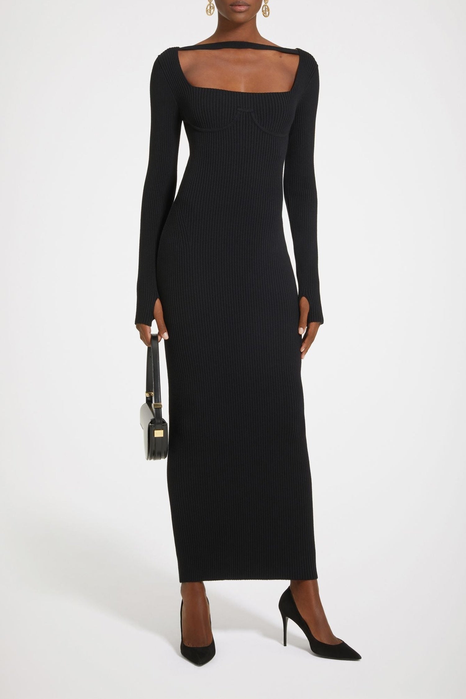 Robe corset côtelée en laine mélangée éco-responsable