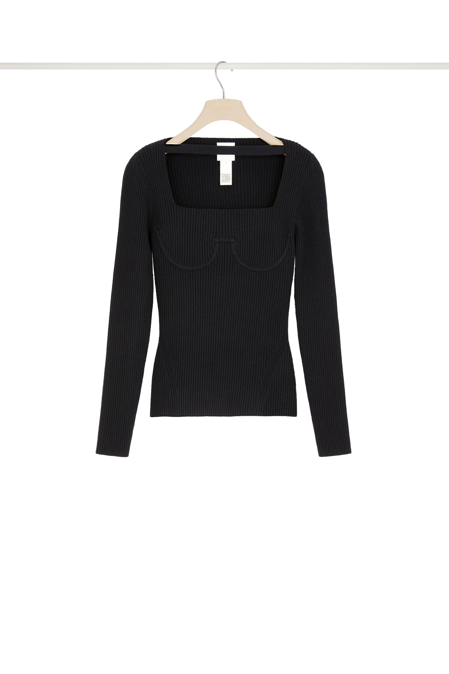 Top corset côtelé en laine mélangée éco-responsable