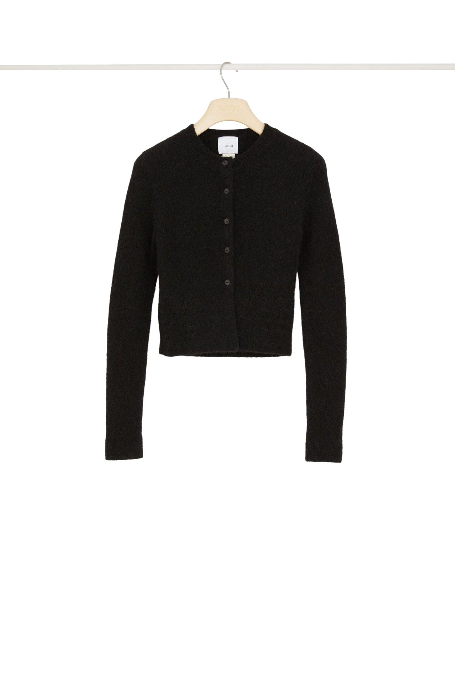 Cardigan court en alpaga mélangé éco-responsable - Noir