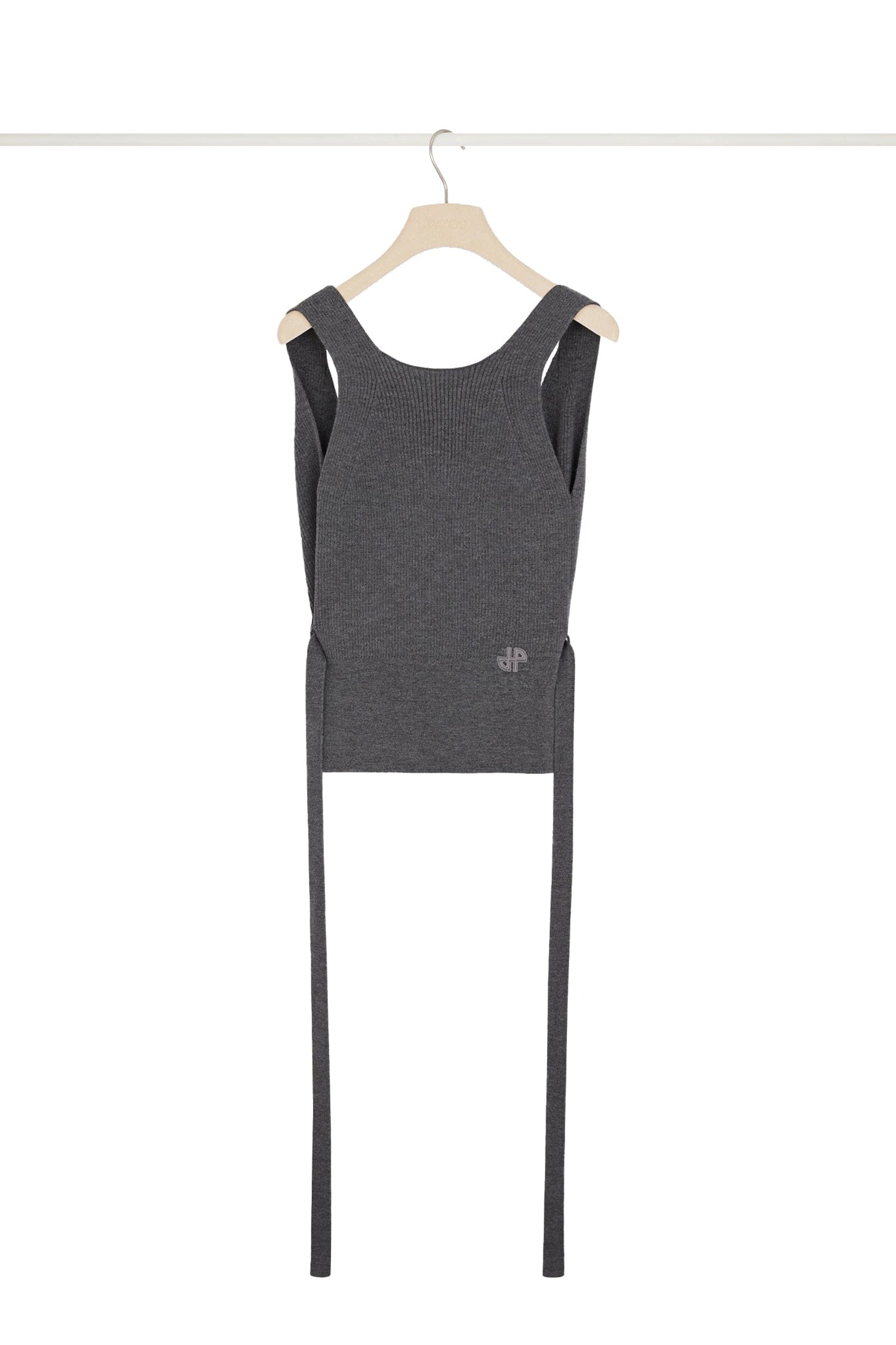 Débardeur à dos croisé en laine mélangée éco-responsable - Gris Graphite