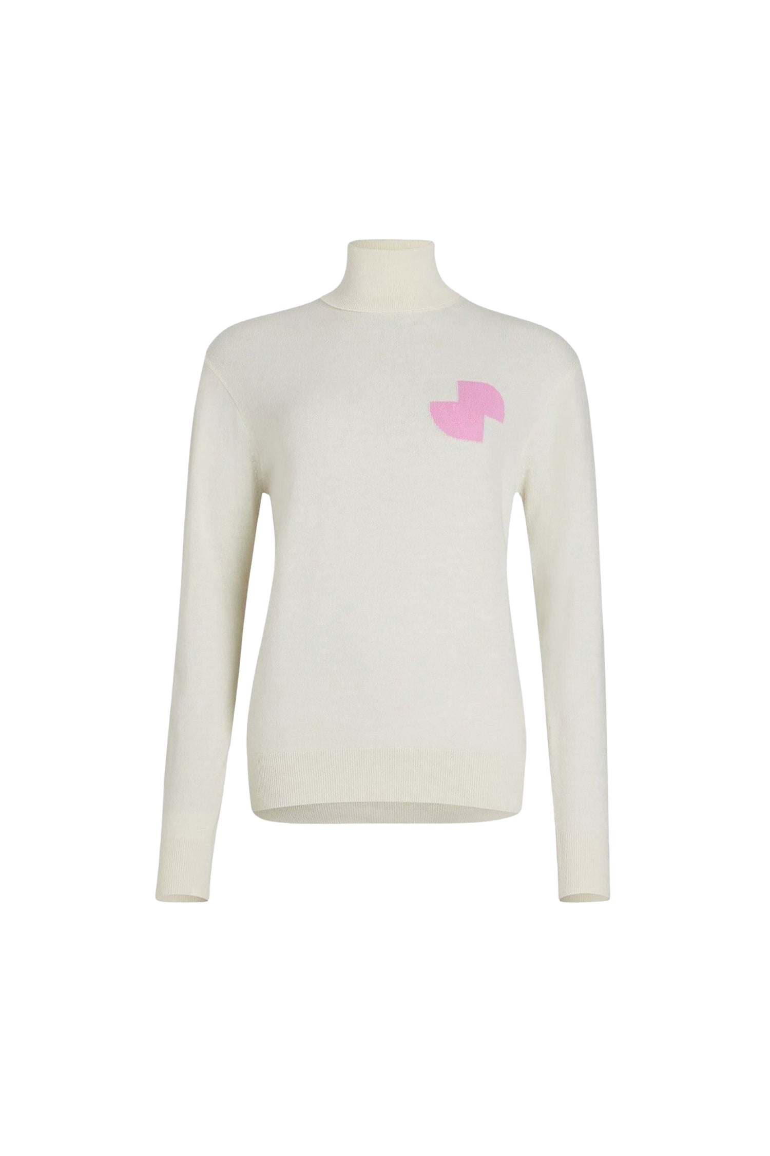 Pull col roulé JP en laine et cachemire - Blanc