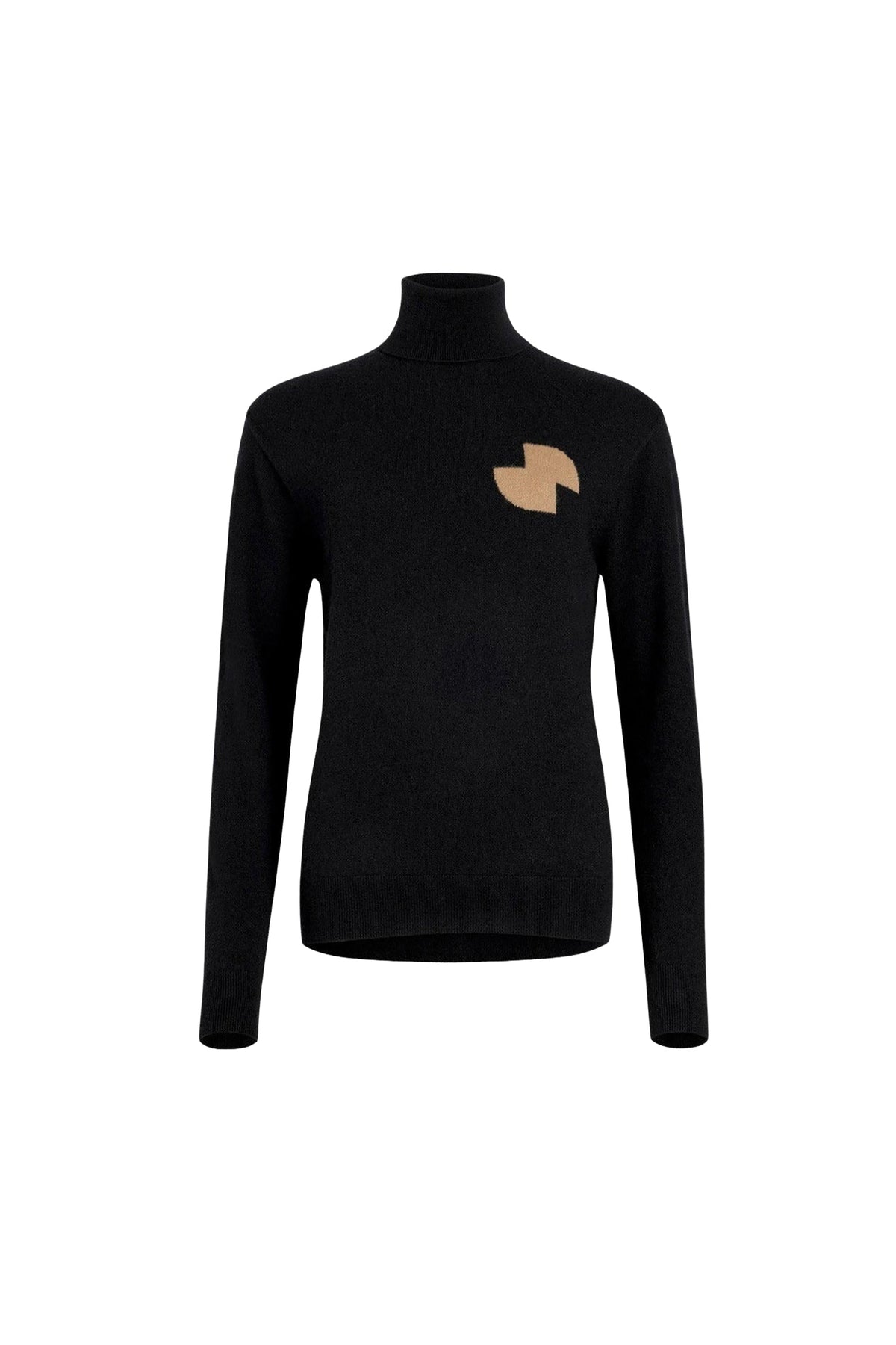 Black / Pull JP à col roulé en laine et cachemire éco-responsable