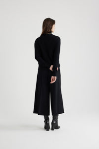 Black / Pull JP à col roulé en laine et cachemire éco-responsable