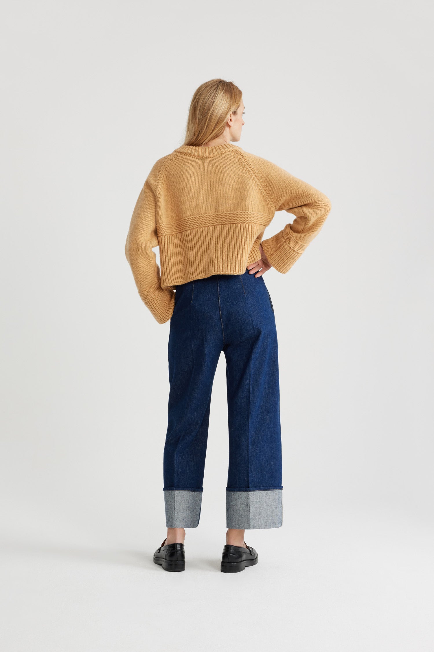 Cardigan court en laine et cachemire éco-responsable