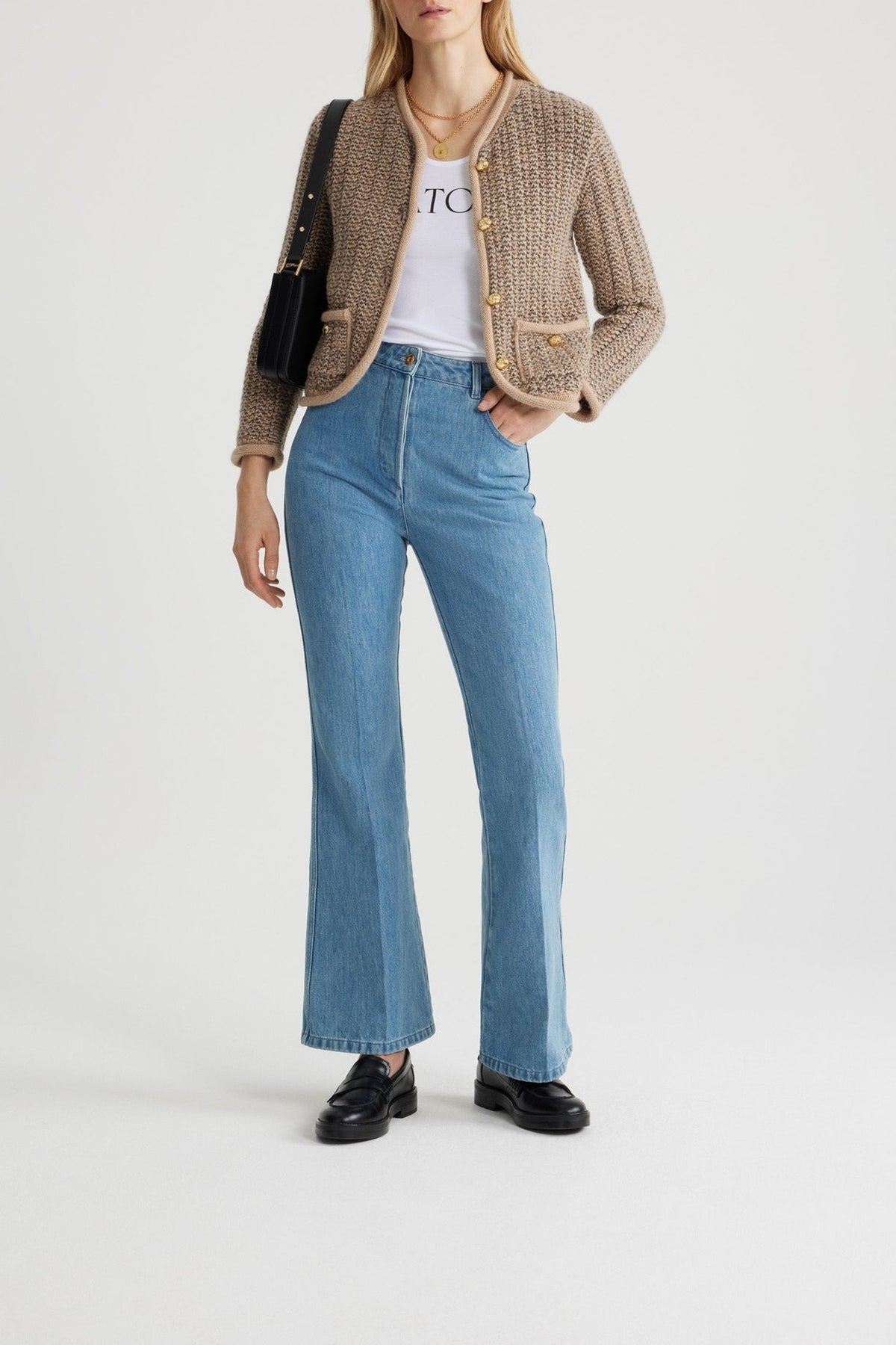 Angora / Veste ajustée en mélange d'alpaga et laine bio