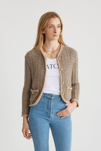 Veste ajustée en mélange d'alpaga et laine bio