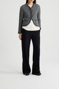 Graphite / Veste ajustée en mélange d'alpaga et laine bio