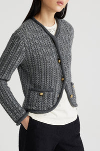 Veste ajustée en mélange d'alpaga et laine bio