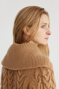 Pull marin tressé en laine éco-responsable