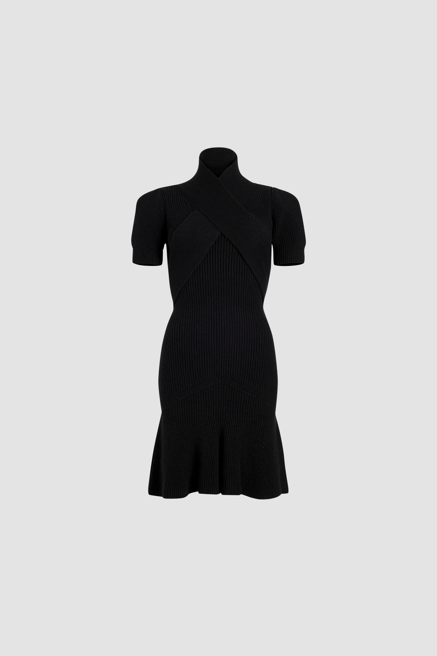 Robe à bustier croisé en laine et cachemire éco-responsable
