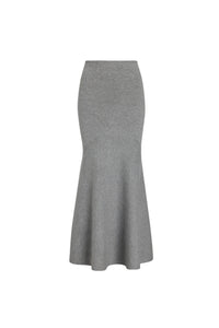 Jupe longue en laine et cachemire - Gris