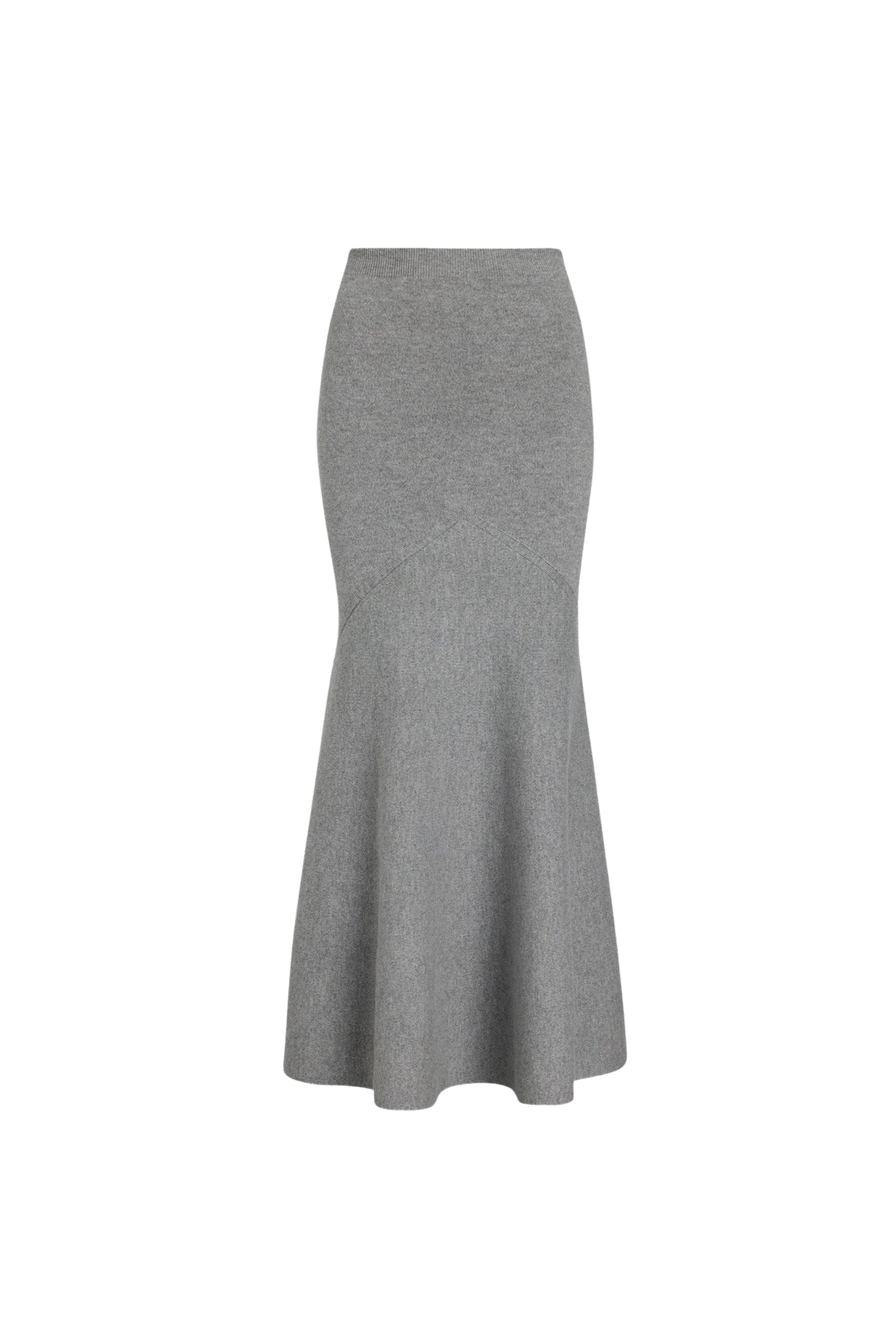 Jupe longue en laine et cachemire - Gris