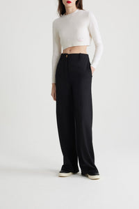 White / Pull court en laine et cachemire éco-responsable