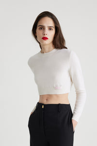 Pull court en laine et cachemire éco-responsable