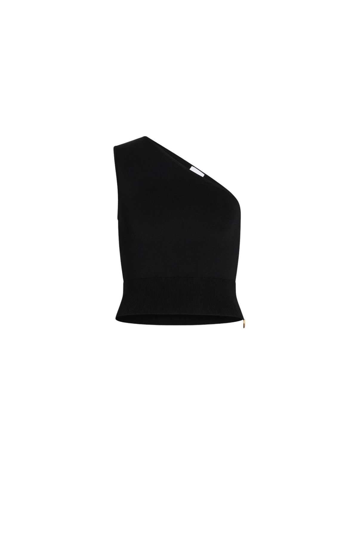 Black / Top asymétrique en crêpe technique