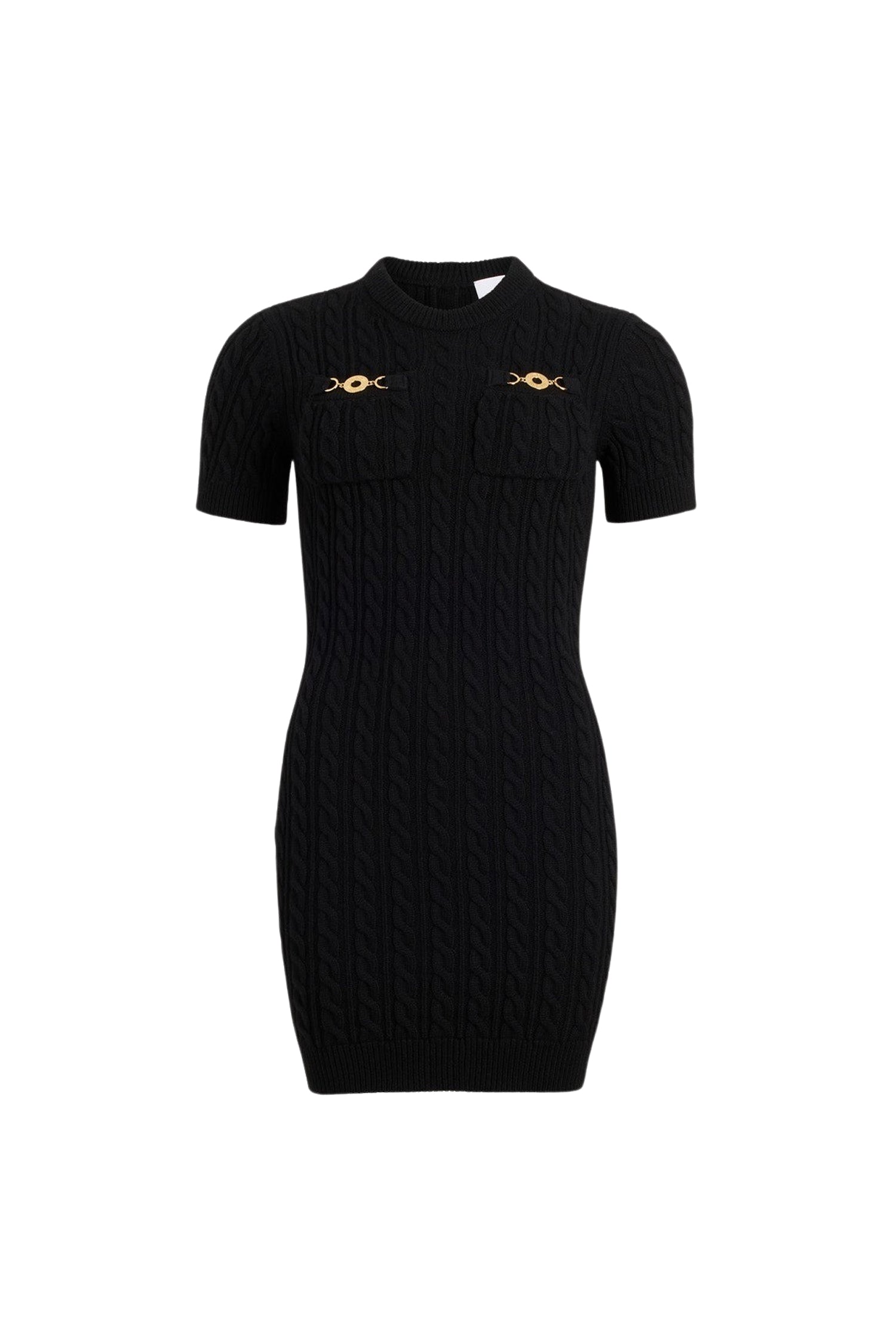 Robe courte en laine et cachemire - Noir