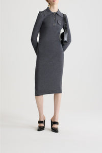 Robe midi côtelée en laine - Mercury