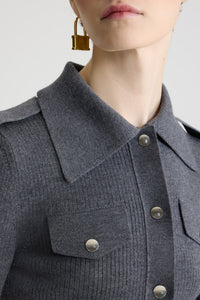 Pull côtelé en laine - Mercury