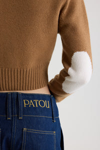 Nutmeg / Cardigan court en laine et cachemire