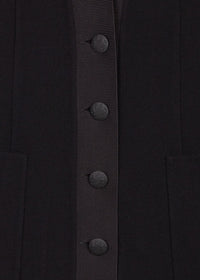 Veste avec col en trico - Noir