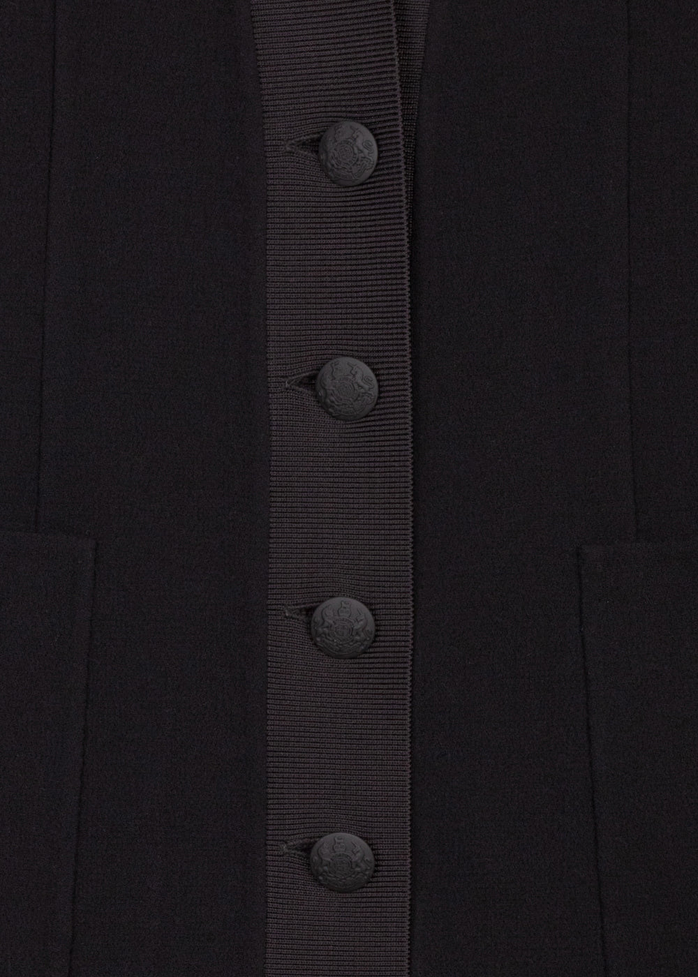 Veste avec col en trico - Noir