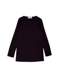 T-shirt col rond - Grenat