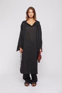 ZNOSTOCK_BLACK ROBE KNOTTING - Black