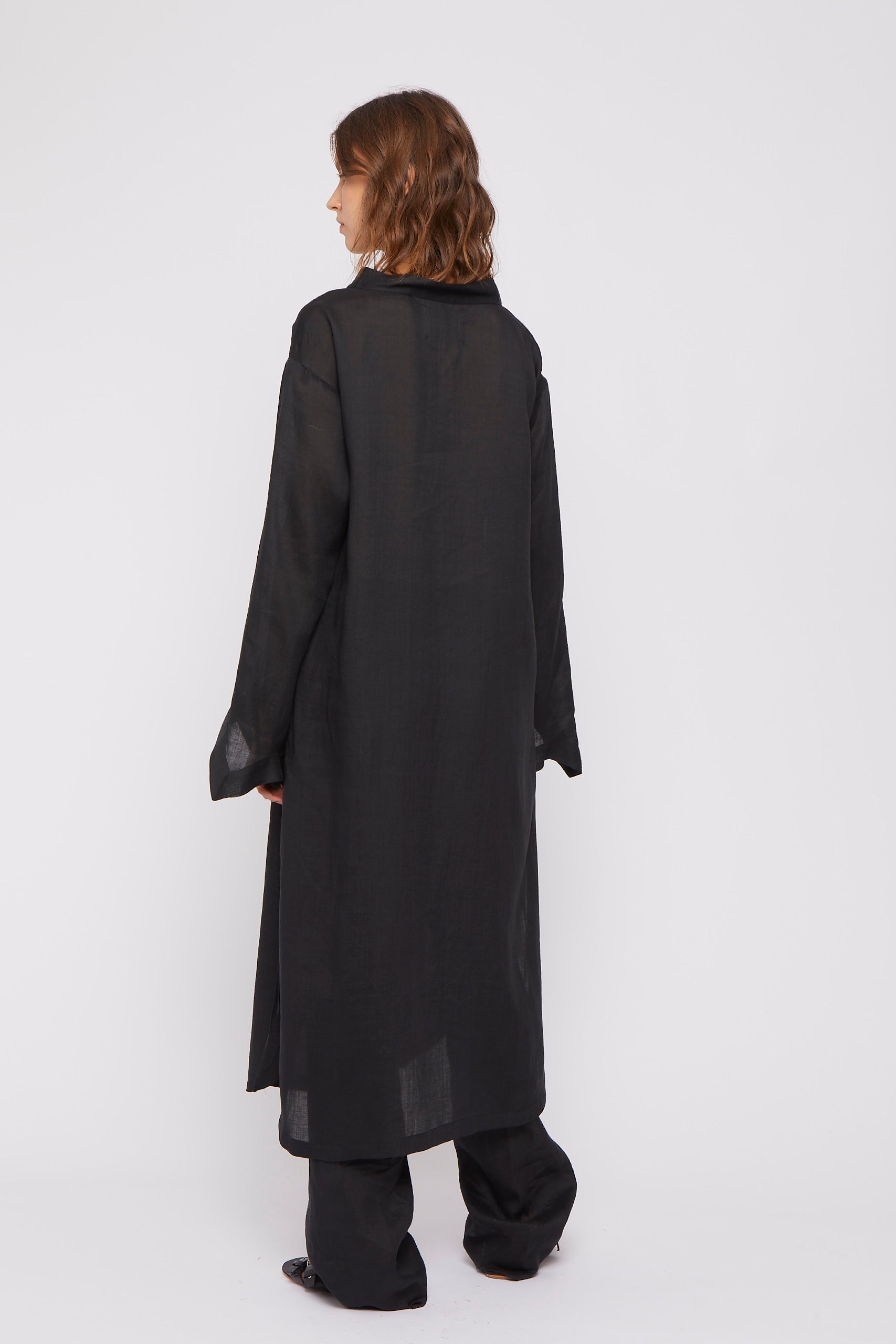 ZNOSTOCK_BLACK ROBE KNOTTING - Black
