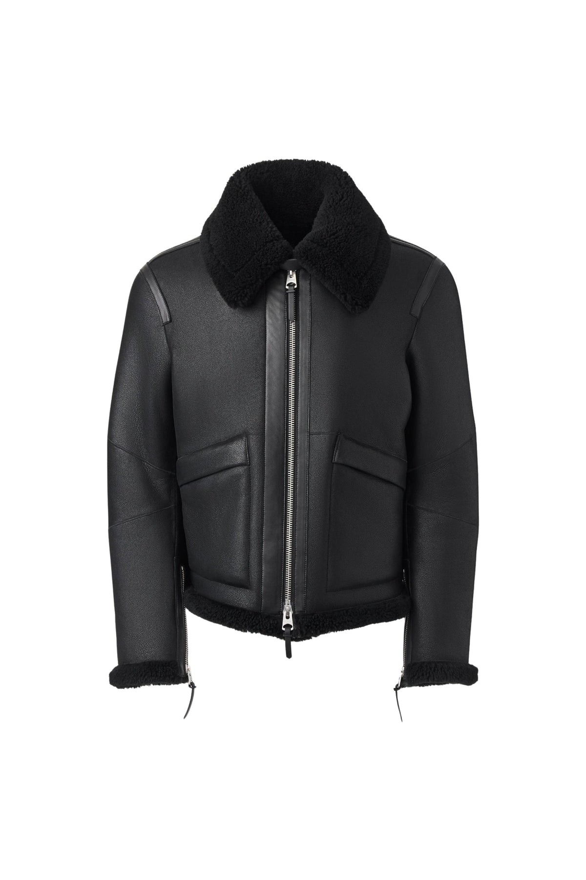 Black Men's Shearling Jacket