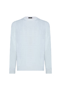 Pull à motif texturé en soie mélangée - Blanc