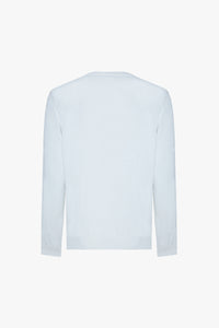 Pull à motif texturé en soie mélangée - Blanc