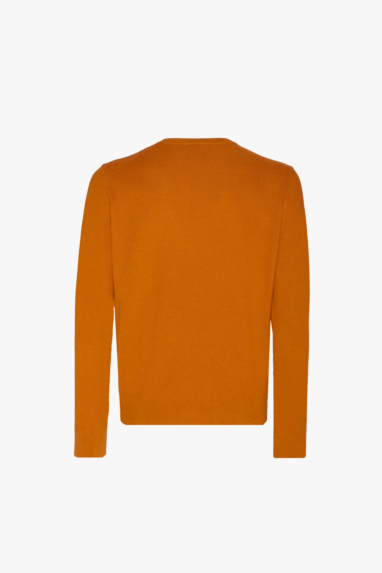 Pull à col rond avec logo en soie - Orange