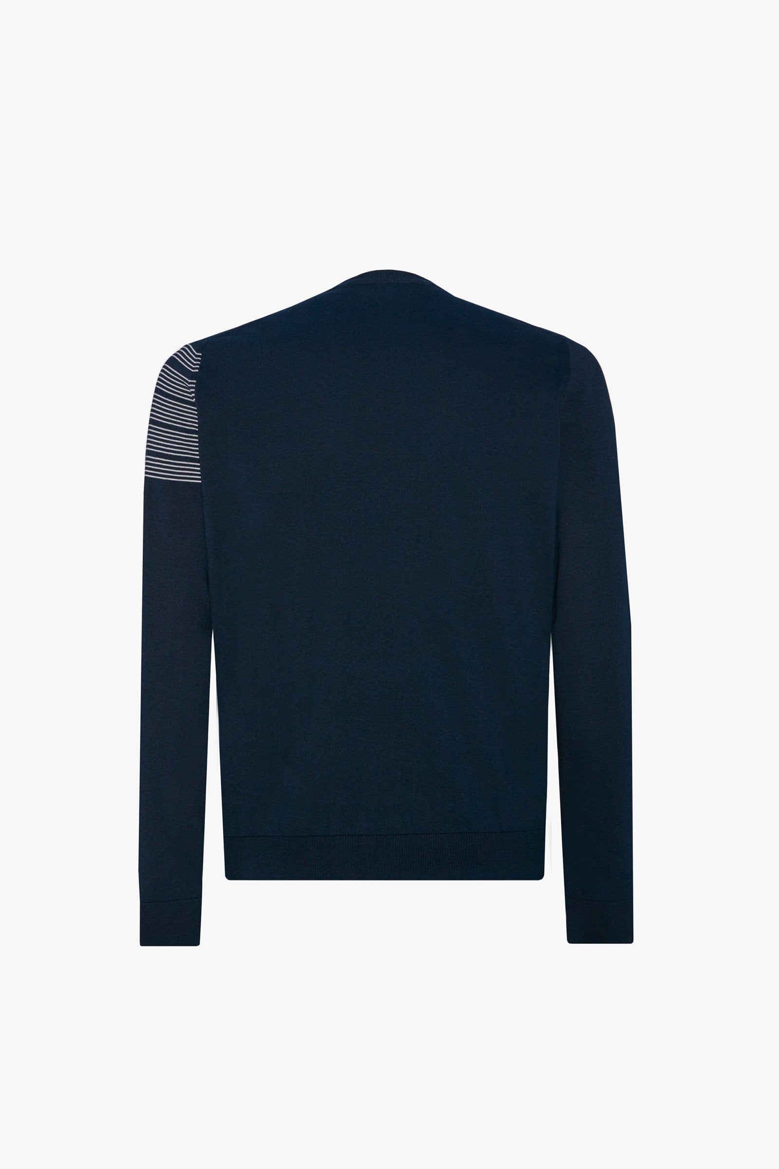 Pull à motif lettré en soie - Dark Navy