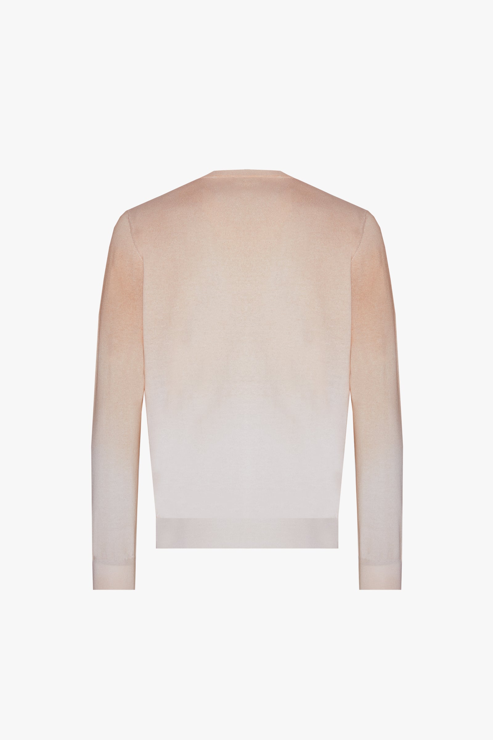 Pull à imprimé dégradé en soie - Beige & Blanc