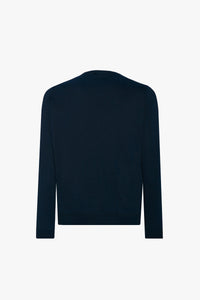 Pull à maille en soie mélangée - Bleu