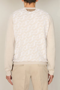 Pull à col rond à manches longues en cachemire - Blond Fawn