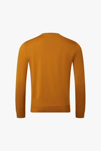 Pull à maille torsadée en laine - Jaune