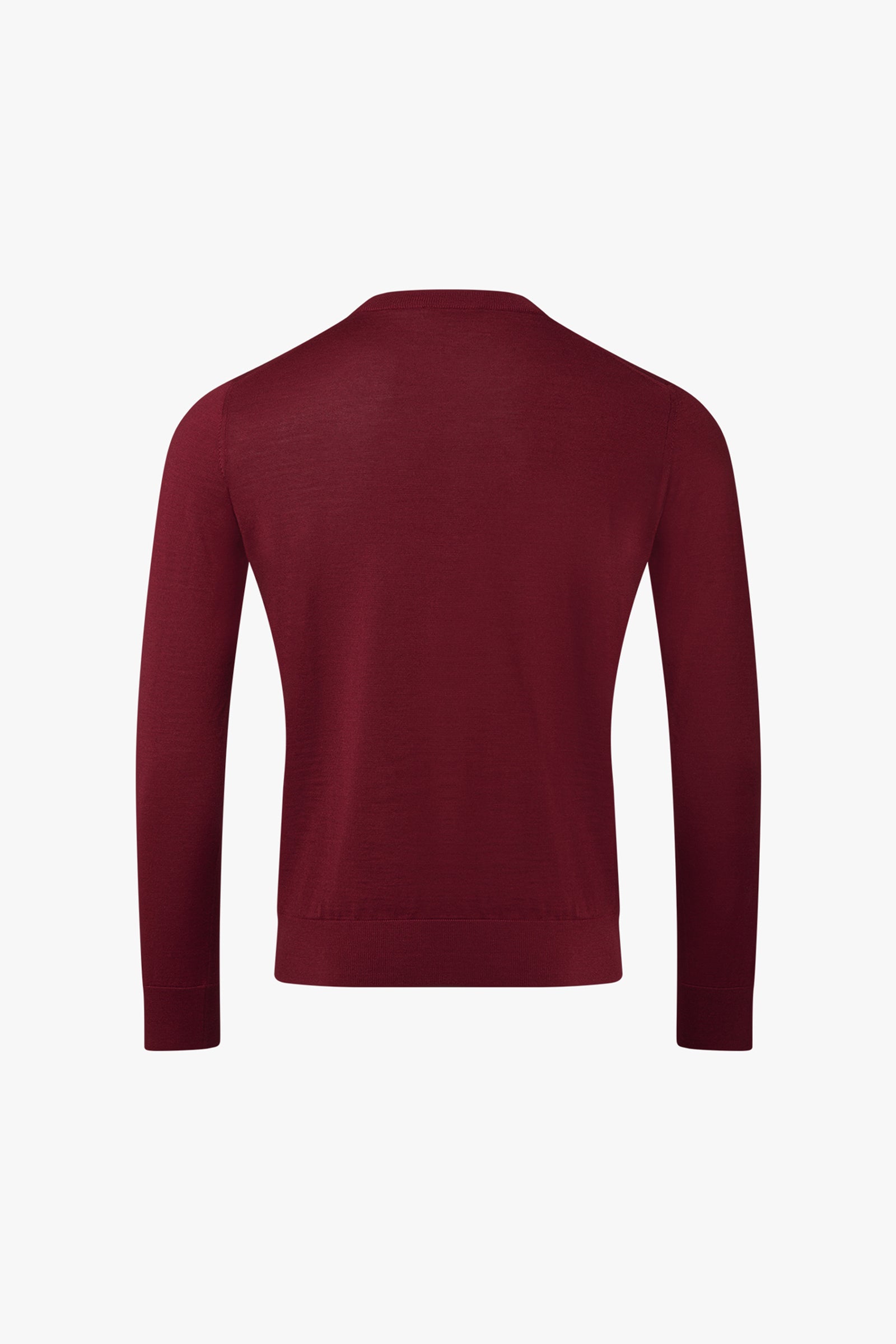 Pull à logo brodé en laine - Bordeaux