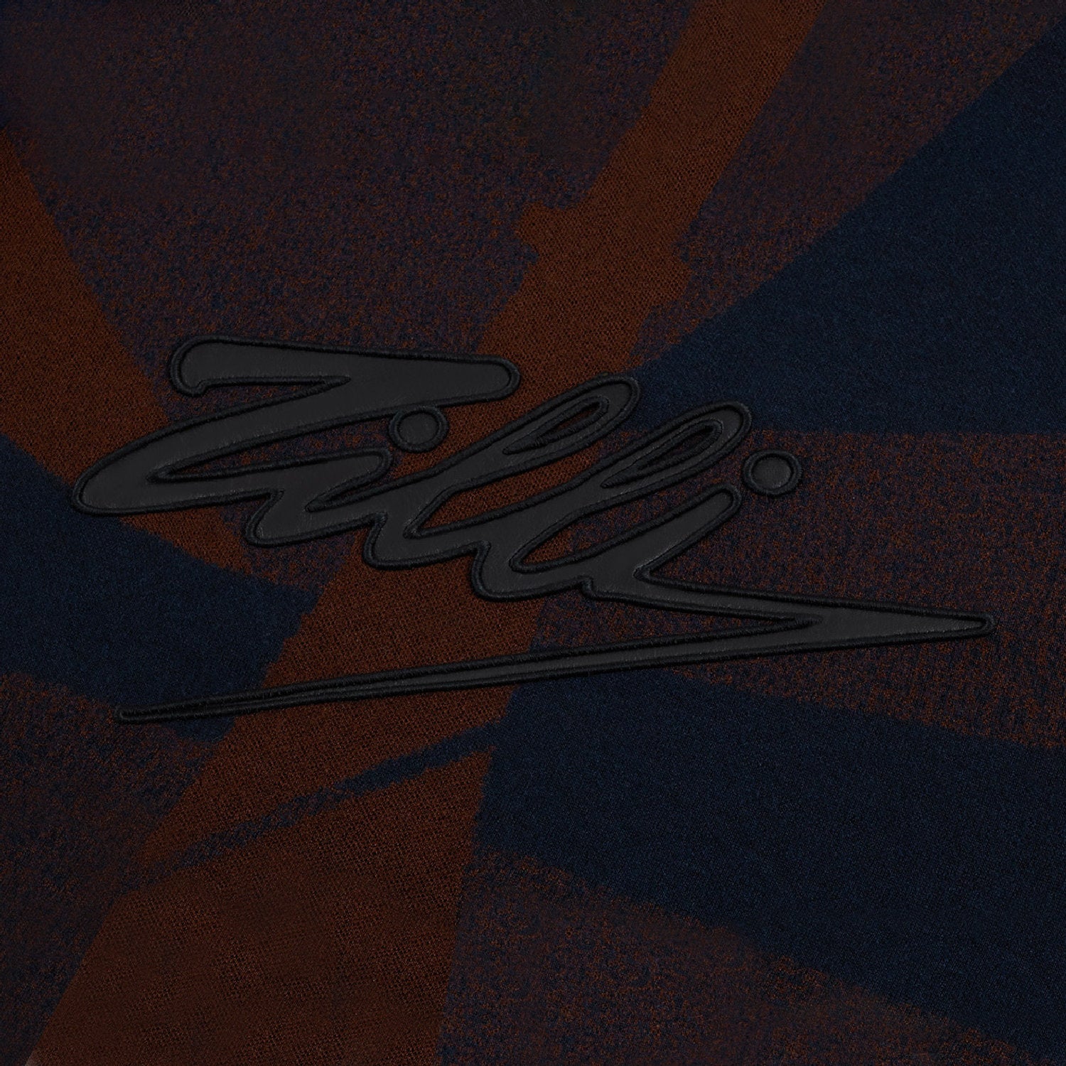 Pull à motif en laine - Bleu & Bordeaux