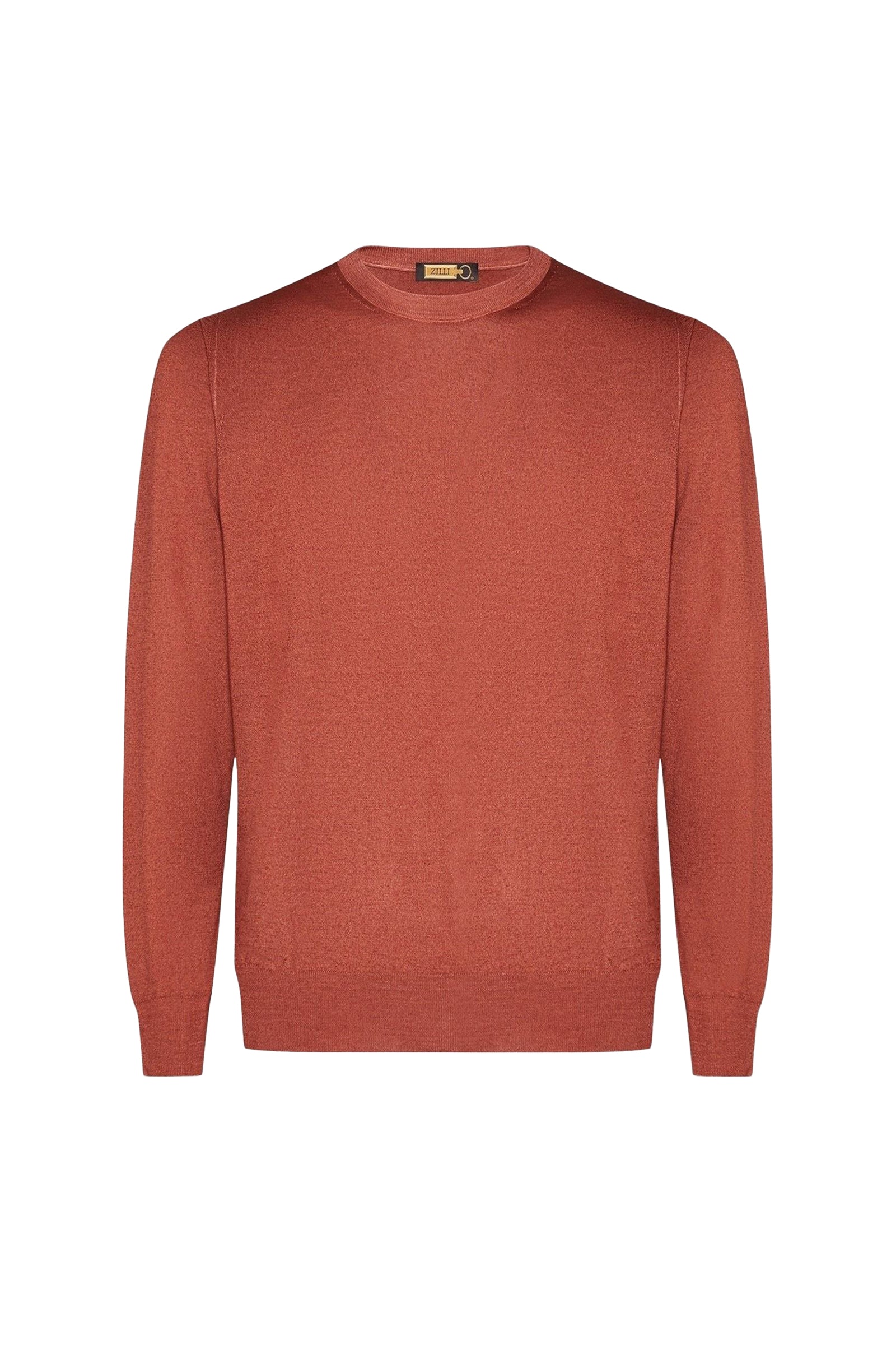 Ribbed wool jumper - Orange