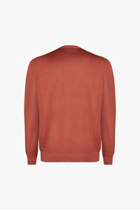 Ribbed wool jumper - Orange