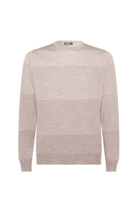 Pull à rayures dégradées en laine - Multicolore