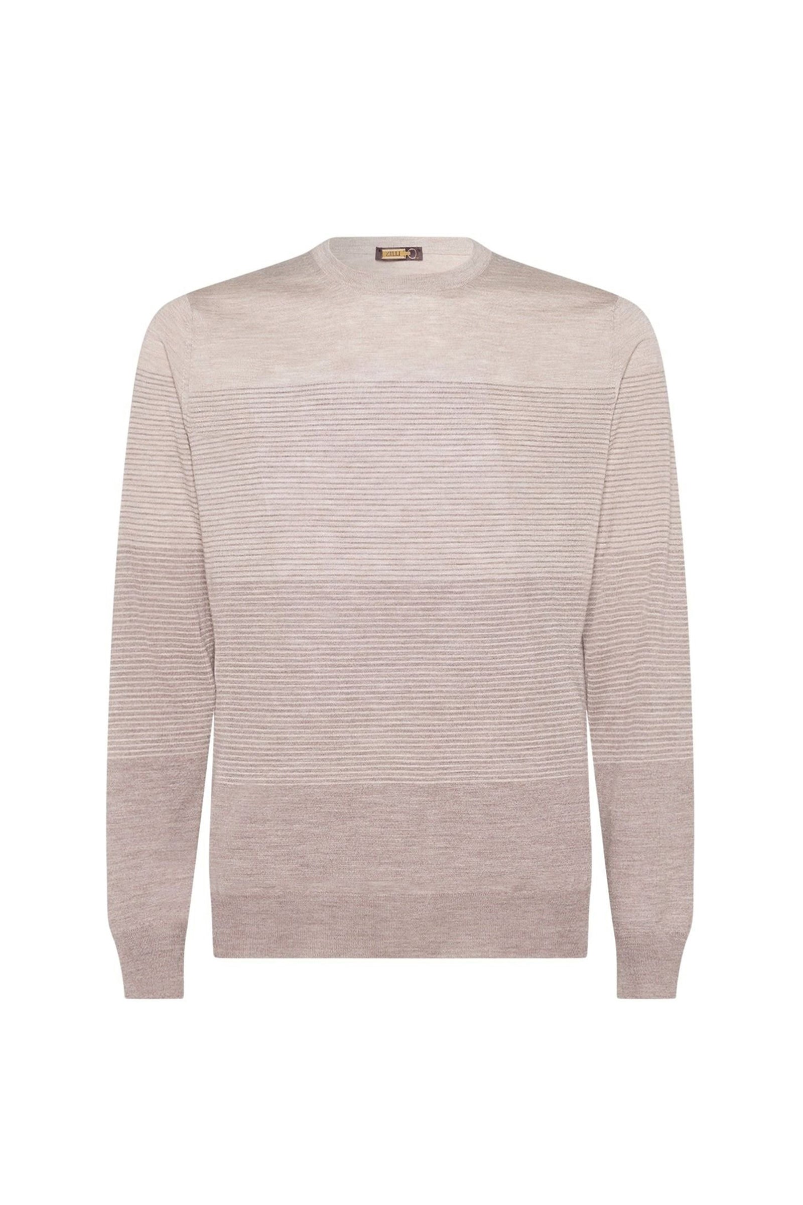 Pull à rayures dégradées en laine - Multicolore