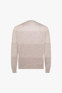 Pull à rayures dégradées en laine - Multicolore