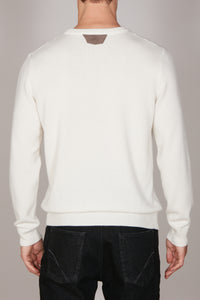 Pull à motif torsadé en cachemire - Blanc