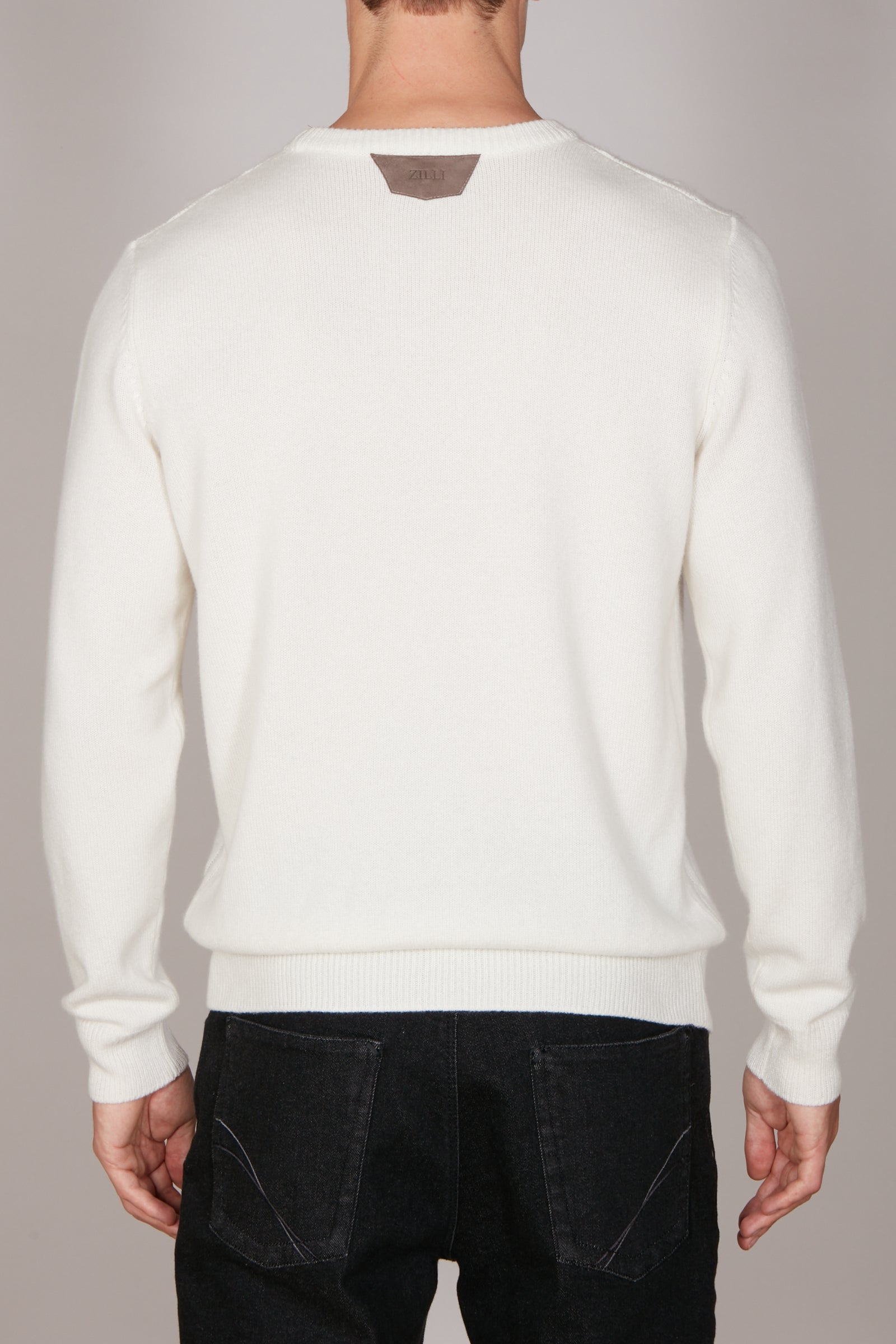Pull à motif torsadé en cachemire - Blanc