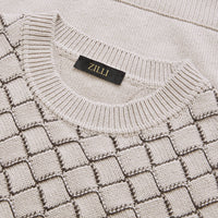 Pull à col rond à manches longues en cachemire - Pale Fawn